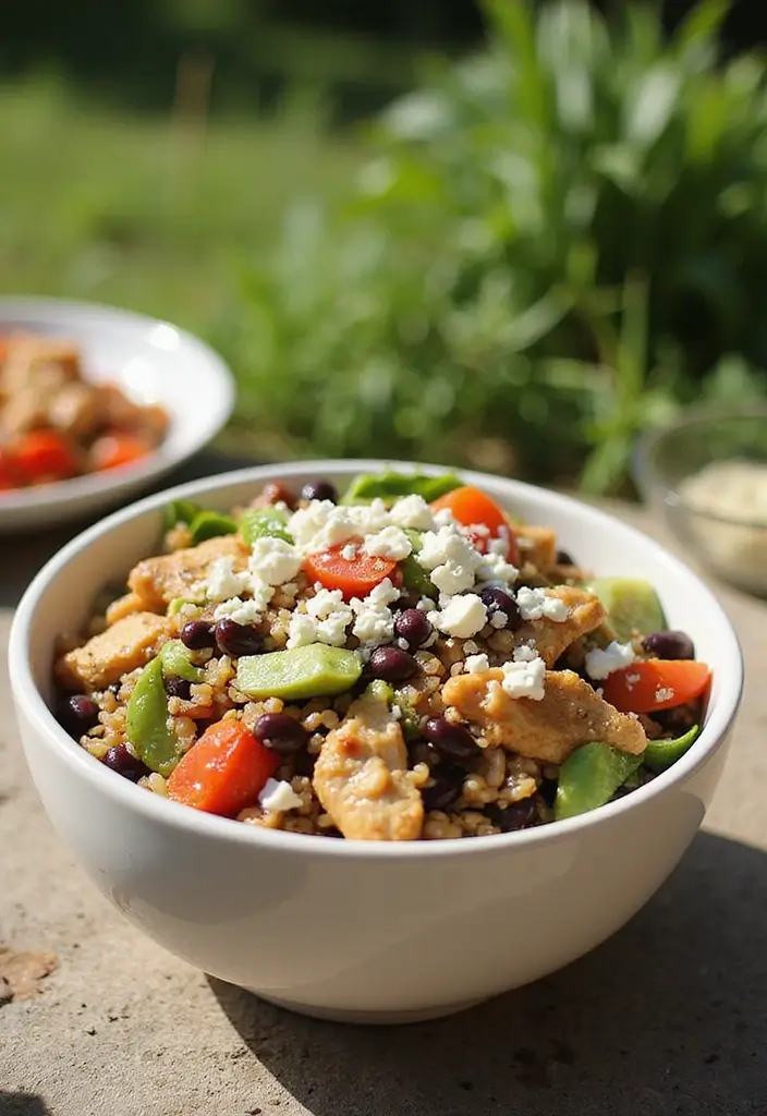 30 Chicken Black Beans and Rice Recipes That Are Filling & Flavorful 10 30 Chicken Black Beans and Rice Recipes That Are Filling & Flavorful - 9. Mediterranean Chicken Black Bean Rice Salad