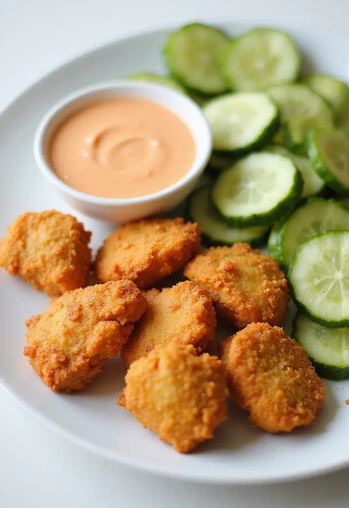 30 Chicken Nuggets and Chips Combos That Kids Will Love 12 30 Chicken Nuggets and Chips Combos That Kids Will Love - 11. Ranch Chicken Nuggets with Cucumber Chips
