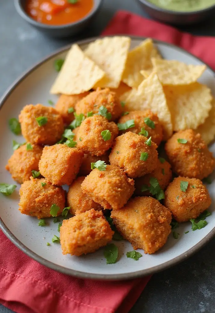 30 Chicken Nuggets and Chips Combos That Kids Will Love 13 30 Chicken Nuggets and Chips Combos That Kids Will Love - 12. Thai Chicken Nuggets with Rice Chips