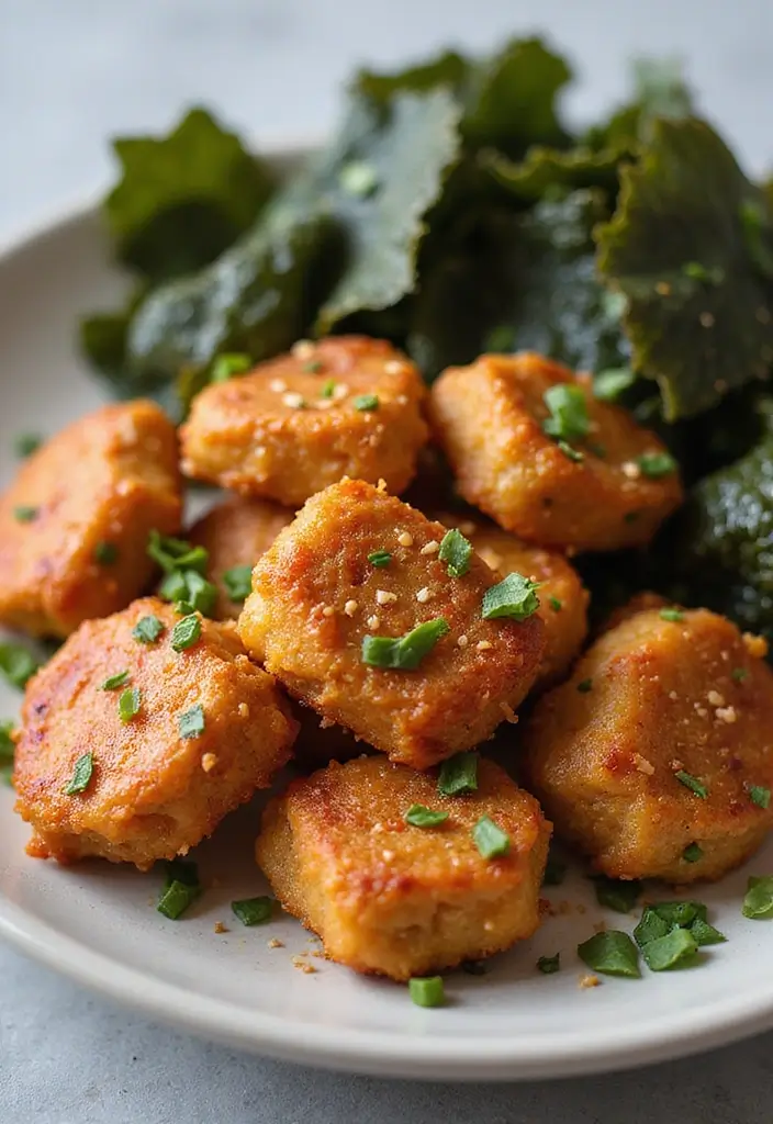 30 Chicken Nuggets and Chips Combos That Kids Will Love 21 30 Chicken Nuggets and Chips Combos That Kids Will Love - 20. Teriyaki Chicken Nuggets with Seaweed Chips