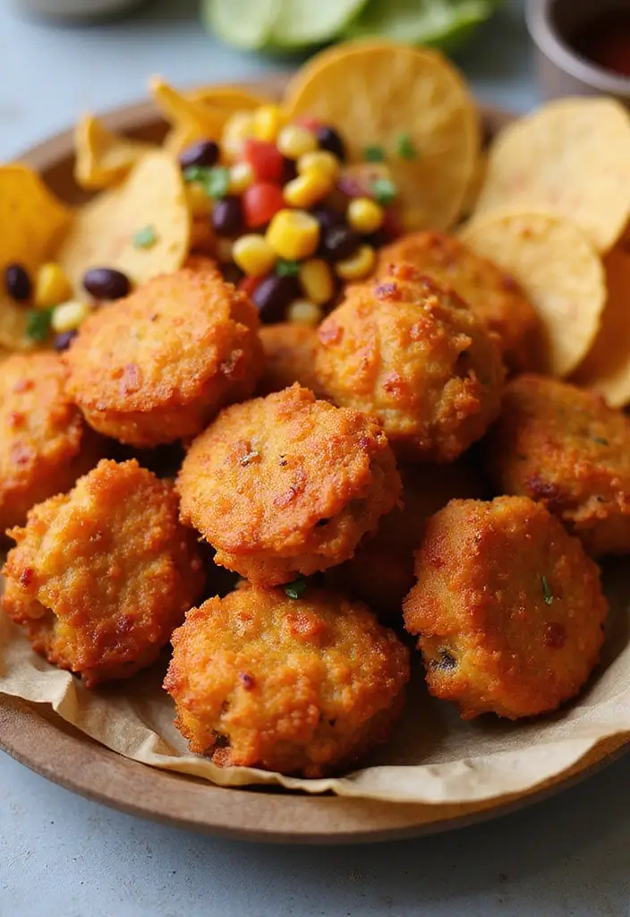 30 Chicken Nuggets and Chips Combos That Kids Will Love 25 30 Chicken Nuggets and Chips Combos That Kids Will Love - 24. Chipotle Chicken Nuggets with Corn and Bean Chips