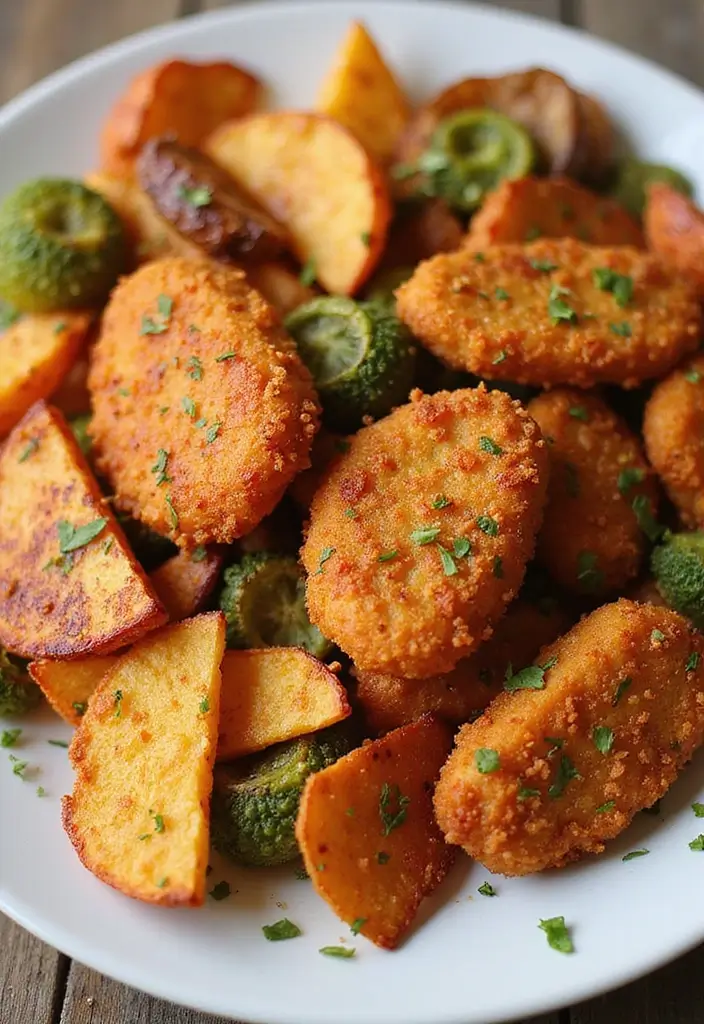 30 Chicken Nuggets and Chips Combos That Kids Will Love 29 30 Chicken Nuggets and Chips Combos That Kids Will Love - 28. Spiced Chicken Nuggets with Veggie Chips