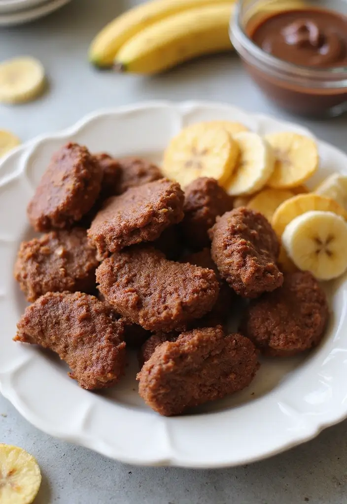 30 Chicken Nuggets and Chips Combos That Kids Will Love 30 30 Chicken Nuggets and Chips Combos That Kids Will Love - 29. Chocolate Chicken Nuggets with Banana Chips