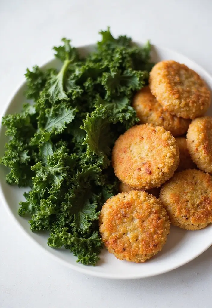 30 Chicken Nuggets and Chips Combos That Kids Will Love 4 30 Chicken Nuggets and Chips Combos That Kids Will Love - 3. Quinoa Chicken Nuggets with Kale Chips