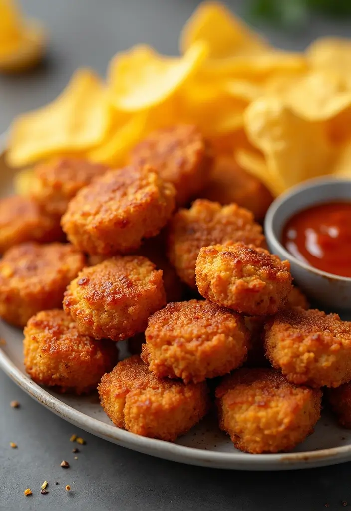 30 Chicken Nuggets and Chips Combos That Kids Will Love 10 30 Chicken Nuggets and Chips Combos That Kids Will Love - 9. BBQ Chicken Nuggets with Corn Chips