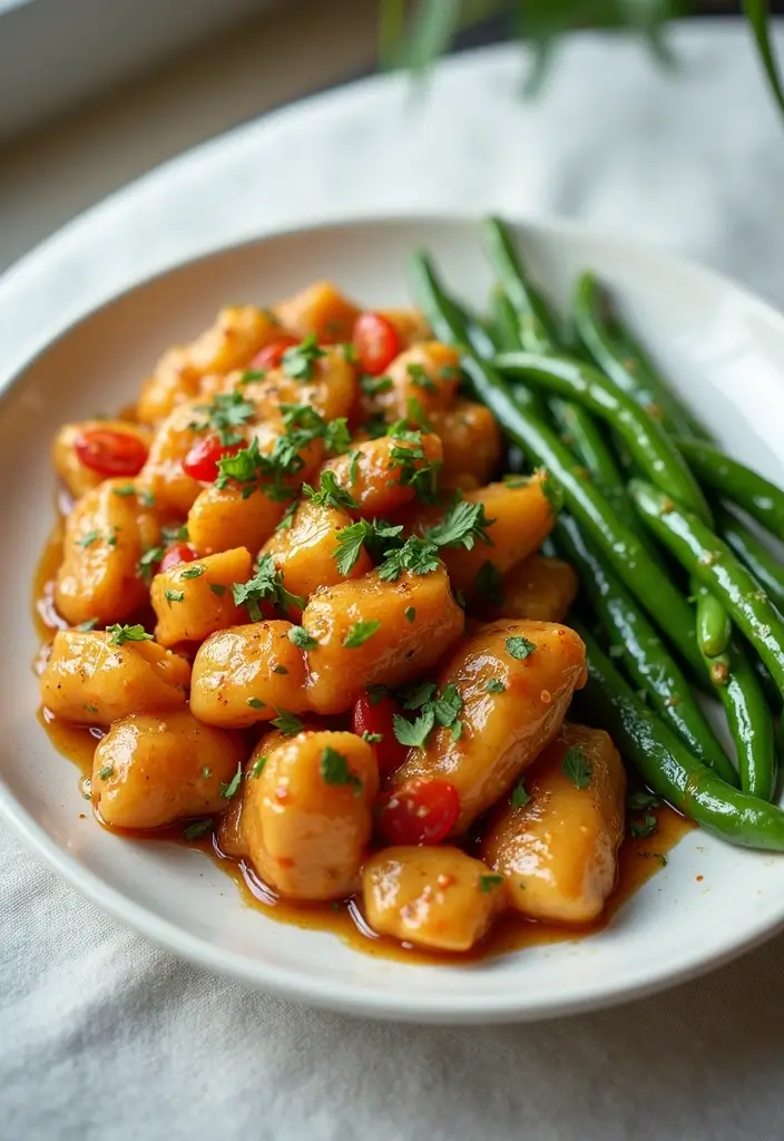 30 Chicken and Green Beans Recipes That Are Healthy and Simple 14 30 Chicken and Green Beans Recipes That Are Healthy and Simple - 13. Orange Sesame Chicken and Green Beans