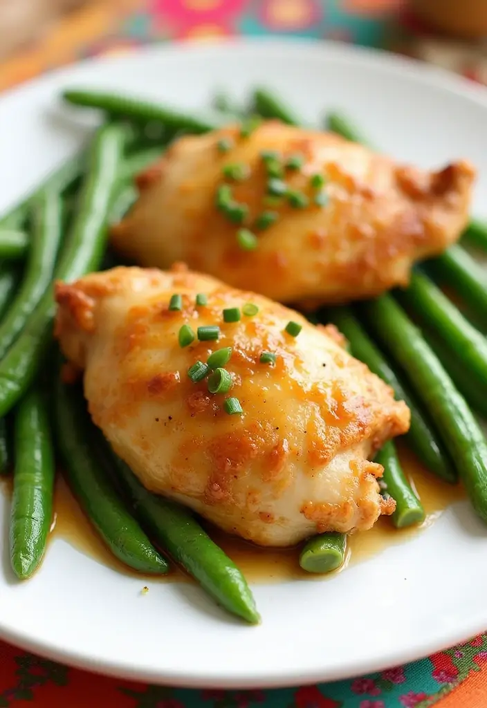 30 Chicken and Green Beans Recipes That Are Healthy and Simple 3 30 Chicken and Green Beans Recipes That Are Healthy and Simple - 2. Honey Mustard Chicken with Green Beans