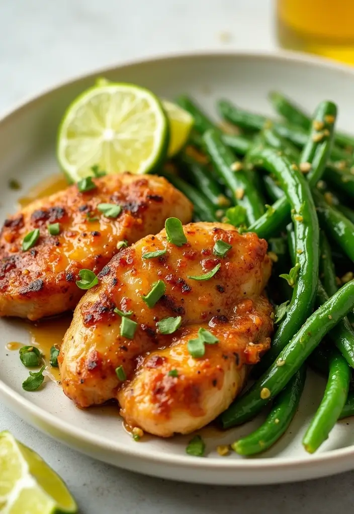 30 Chicken and Green Beans Recipes That Are Healthy and Simple 26 30 Chicken and Green Beans Recipes That Are Healthy and Simple - 25. Honey Lime Chicken and Green Beans