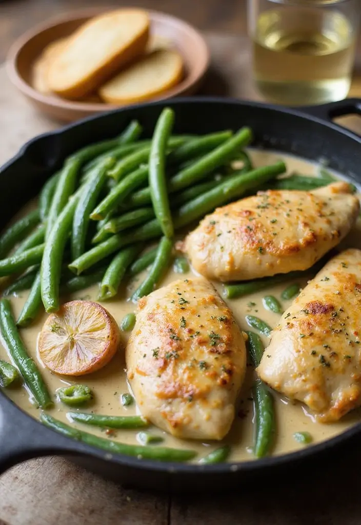 30 Chicken and Green Beans Recipes That Are Healthy and Simple 6 30 Chicken and Green Beans Recipes That Are Healthy and Simple - 5. Creamy Garlic Chicken and Green Beans