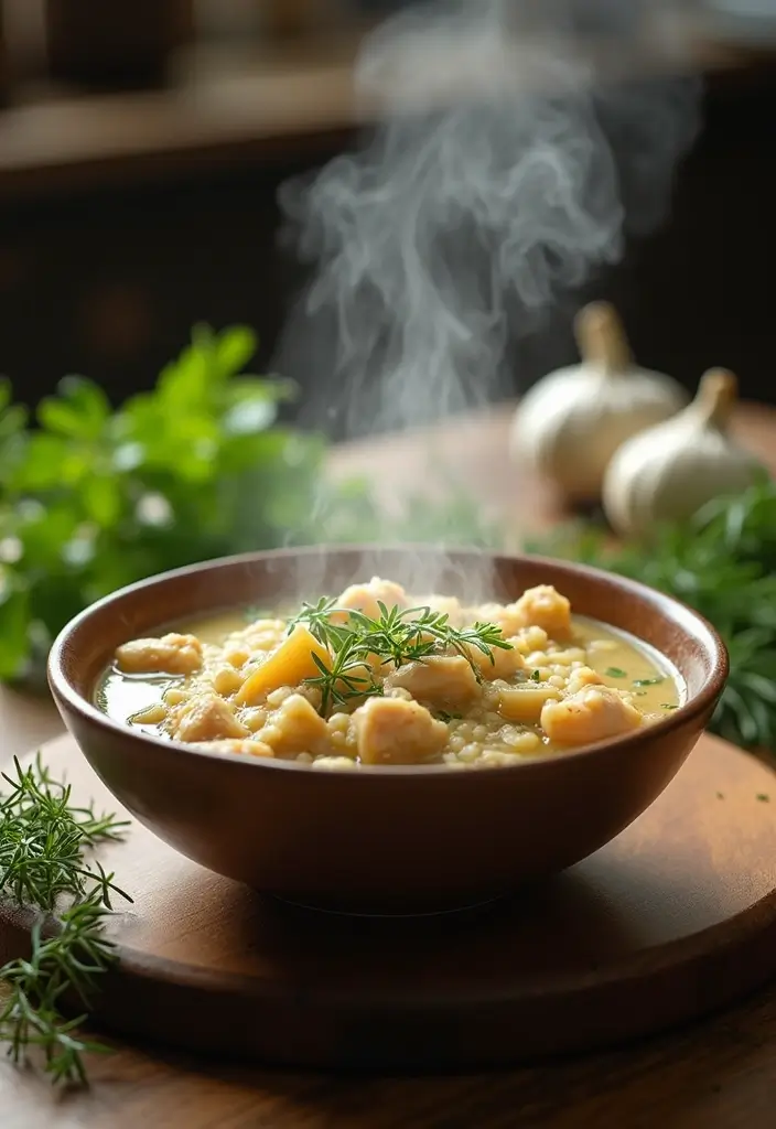 30 Demos Chicken and Rice Soup Recipe Versions Everyone Loves 10 30 Demos Chicken and Rice Soup Recipe Versions Everyone Loves - 9. Garlic and Herb Chicken and Rice Soup