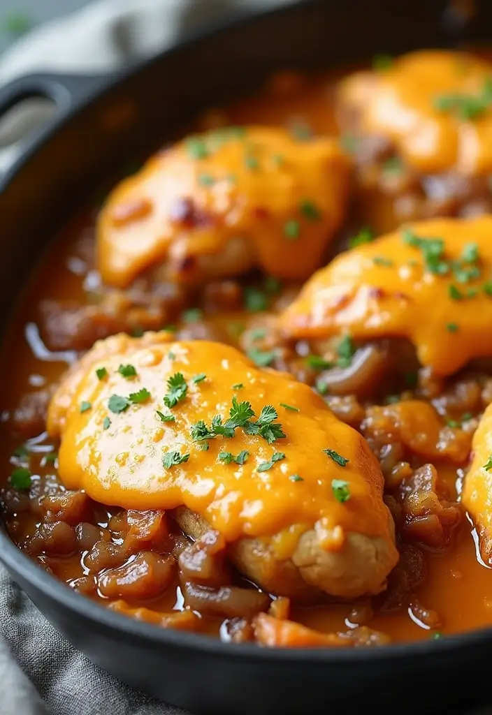30 French Onion Chicken Bake Recipes That Are Ooey-Gooey Delicious 14 30 French Onion Chicken Bake Recipes That Are Ooey-Gooey Delicious - 13. French Onion Chicken Bake with Sweet Potatoes
