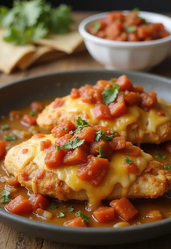 30 French Onion Chicken Bake Recipes That Are Ooey-Gooey Delicious 26 30 French Onion Chicken Bake Recipes That Are Ooey-Gooey Delicious - 25. French Onion Chicken Bake with Salsa