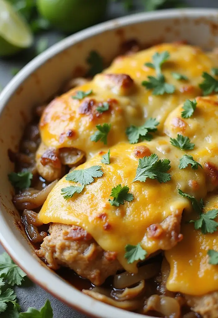 30 French Onion Chicken Bake Recipes That Are Ooey-Gooey Delicious 30 30 French Onion Chicken Bake Recipes That Are Ooey-Gooey Delicious - 29. French Onion Chicken Bake with Cilantro Lime