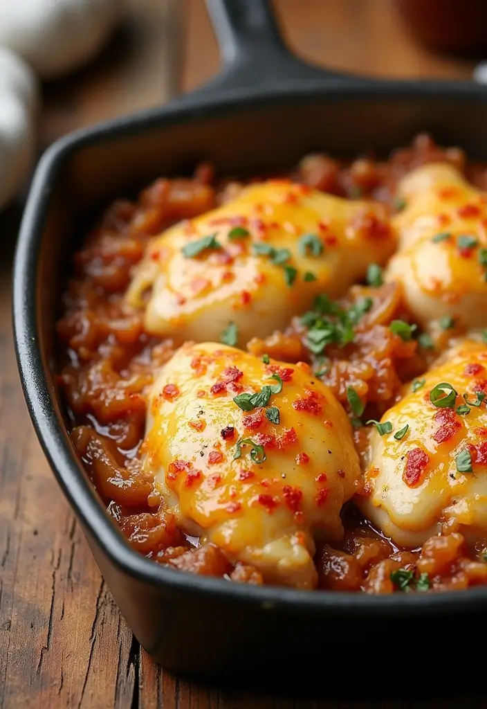 30 French Onion Chicken Bake Recipes That Are Ooey-Gooey Delicious 9 30 French Onion Chicken Bake Recipes That Are Ooey-Gooey Delicious - 8. Spicy French Onion Chicken Bake