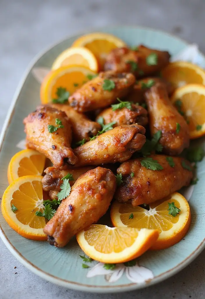 30 Hot Honey Chicken Wings Recipes That Are Sticky & Fiery 17 30 Hot Honey Chicken Wings Recipes That Are Sticky & Fiery - 16. Orange Honey Spice Wings