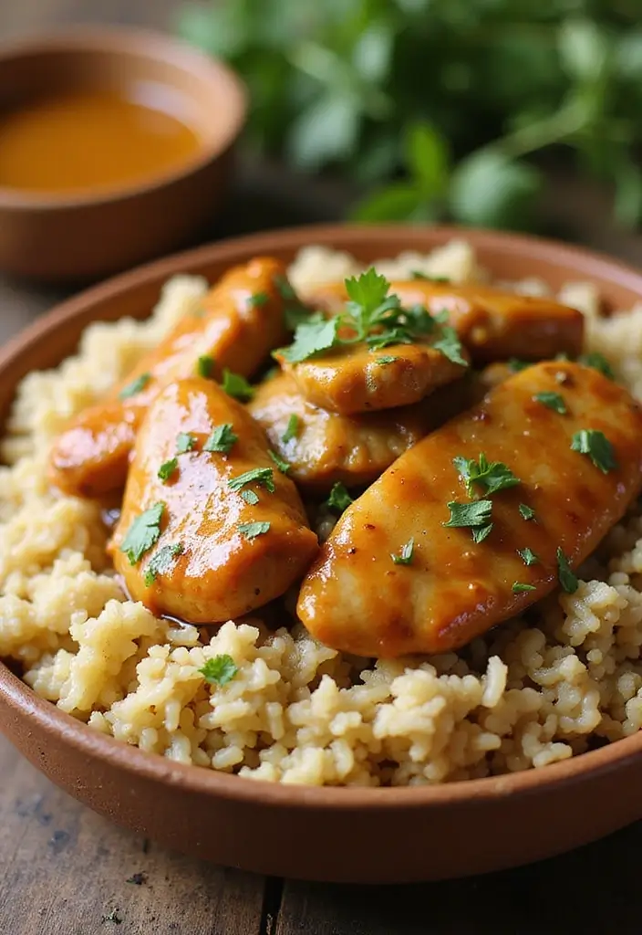30 One Pot Chicken and Rice Recipes That Are Comfort in a Bowl 11 30 One Pot Chicken and Rice Recipes That Are Comfort in a Bowl - 10. Honey Mustard Chicken and Rice