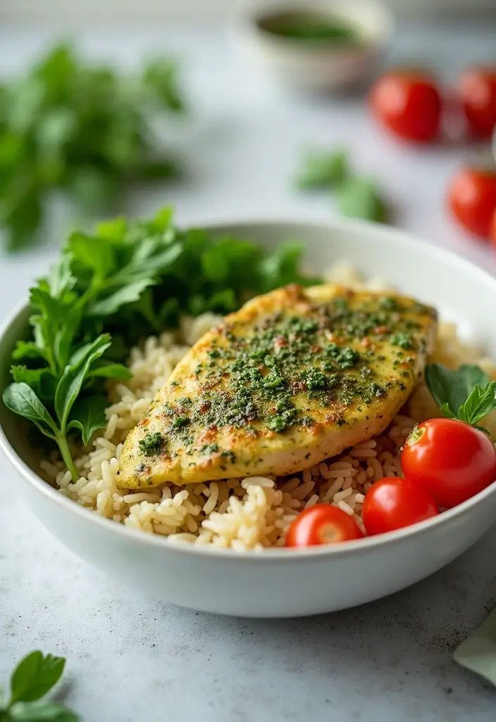 30 One Pot Chicken and Rice Recipes That Are Comfort in a Bowl 13 30 One Pot Chicken and Rice Recipes That Are Comfort in a Bowl - 12. Pesto Chicken and Rice
