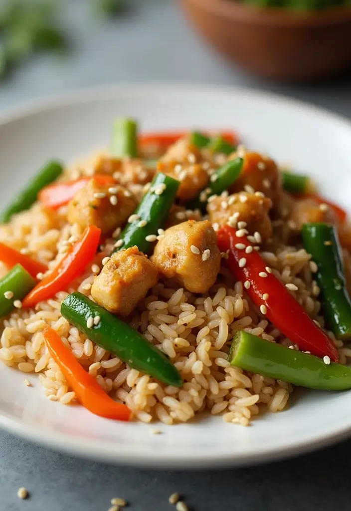 30 One Pot Chicken and Rice Recipes That Are Comfort in a Bowl 15 30 One Pot Chicken and Rice Recipes That Are Comfort in a Bowl - 14. Ginger Chicken and Rice Stir-Fry