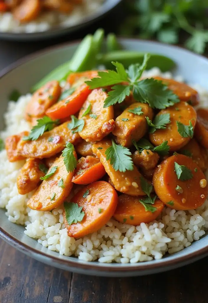 30 One Pot Chicken and Rice Recipes That Are Comfort in a Bowl 18 30 One Pot Chicken and Rice Recipes That Are Comfort in a Bowl - 17. Thai Chicken and Rice