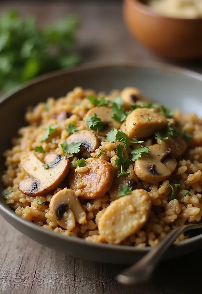 30 One Pot Chicken and Rice Recipes That Are Comfort in a Bowl 20 30 One Pot Chicken and Rice Recipes That Are Comfort in a Bowl - 19. Chicken and Mushroom Rice