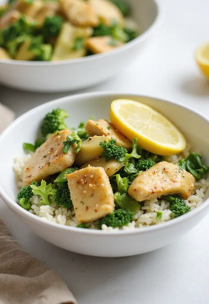 30 One Pot Chicken and Rice Recipes That Are Comfort in a Bowl 21 30 One Pot Chicken and Rice Recipes That Are Comfort in a Bowl - 20. One Pot Lemon Garlic Chicken and Rice