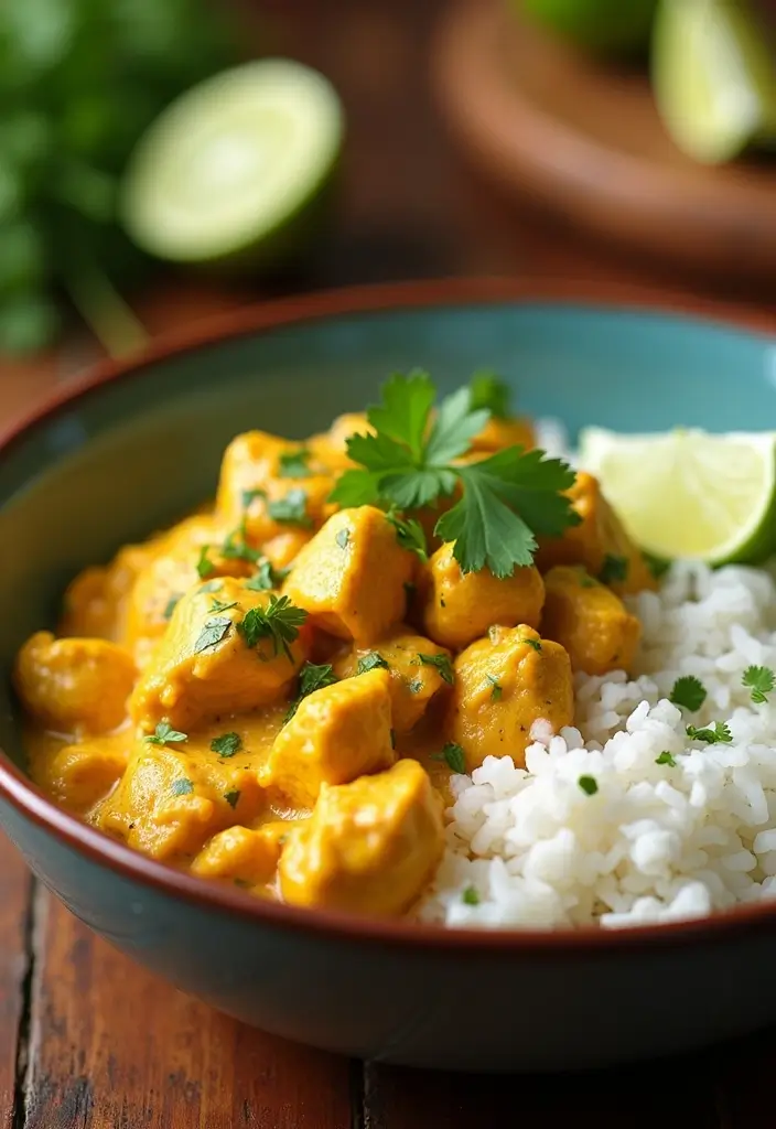 30 One Pot Chicken and Rice Recipes That Are Comfort in a Bowl 10 30 One Pot Chicken and Rice Recipes That Are Comfort in a Bowl - 9. Coconut Curry Chicken and Rice