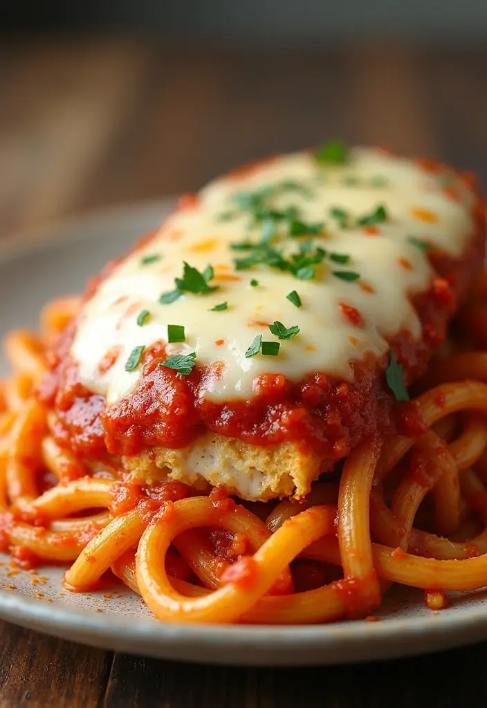 30 Pasta with Rotisserie Chicken Recipes That Use Leftovers Perfectly 16 30 Pasta with Rotisserie Chicken Recipes That Use Leftovers Perfectly - 15. Chicken Parmesan Pasta