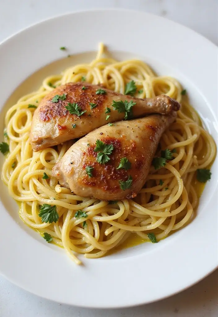 30 Pasta with Rotisserie Chicken Recipes That Use Leftovers Perfectly 21 30 Pasta with Rotisserie Chicken Recipes That Use Leftovers Perfectly - 20. Spaghetti Aglio e Olio with Chicken