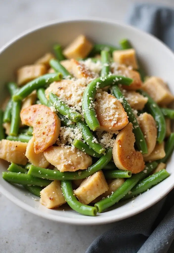 30 Pasta with Rotisserie Chicken Recipes That Use Leftovers Perfectly 30 30 Pasta with Rotisserie Chicken Recipes That Use Leftovers Perfectly - 29. Chicken and Green Bean Pasta