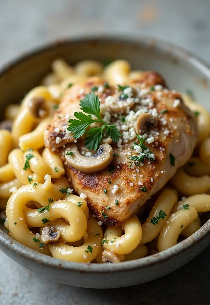 30 Pasta with Rotisserie Chicken Recipes That Use Leftovers Perfectly 6 30 Pasta with Rotisserie Chicken Recipes That Use Leftovers Perfectly - 5. Rotisserie Chicken and Mushroom Pasta