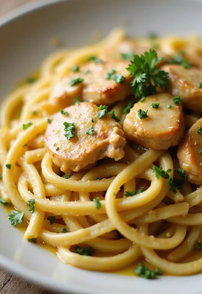 30 Pasta with Rotisserie Chicken Recipes That Use Leftovers Perfectly 7 30 Pasta with Rotisserie Chicken Recipes That Use Leftovers Perfectly - 6. Garlic Butter Chicken Pasta