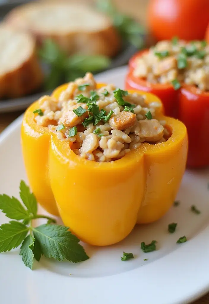 30 Recipes with Chicken Broth That Elevate Everyday Dishes 9 30 Recipes with Chicken Broth That Elevate Everyday Dishes - 8. Chicken Broth Stuffed Peppers