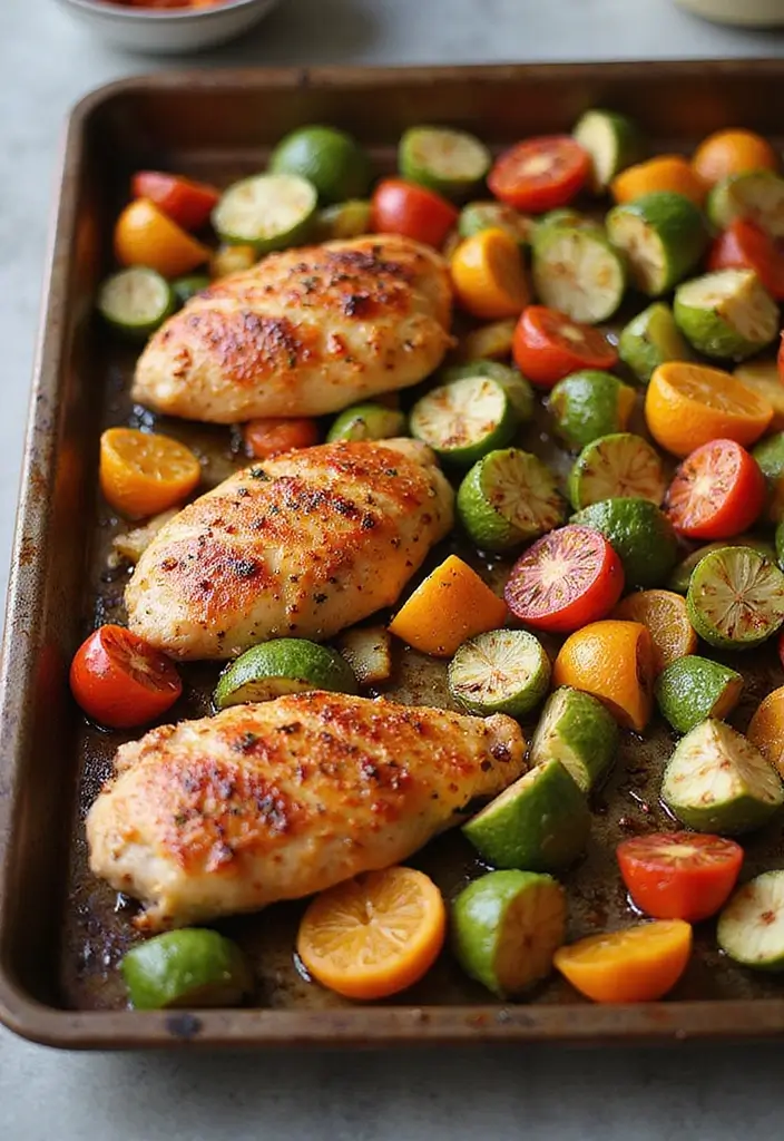 30 Sheet Pan Chicken and Veggies Recipes That Make Weeknight Dinners Easy 17 30 Sheet Pan Chicken and Veggies Recipes That Make Weeknight Dinners Easy - 16. Chipotle Chicken with Veggie Medley