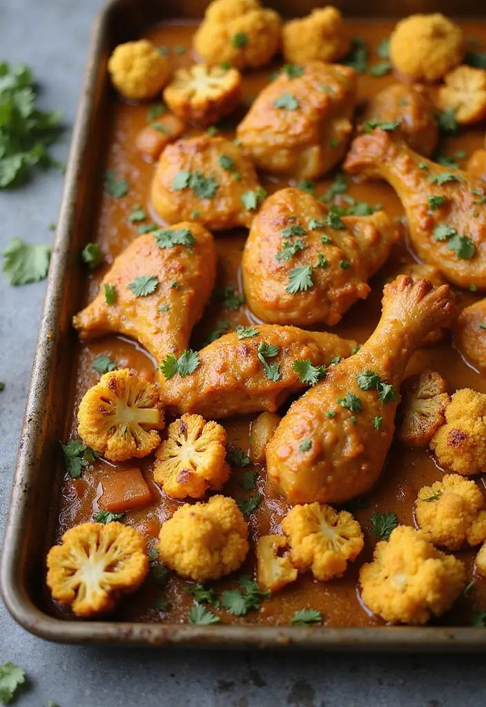 30 Sheet Pan Chicken and Veggies Recipes That Make Weeknight Dinners Easy 20 30 Sheet Pan Chicken and Veggies Recipes That Make Weeknight Dinners Easy - 19. Chicken Tikka Masala with Cauliflower