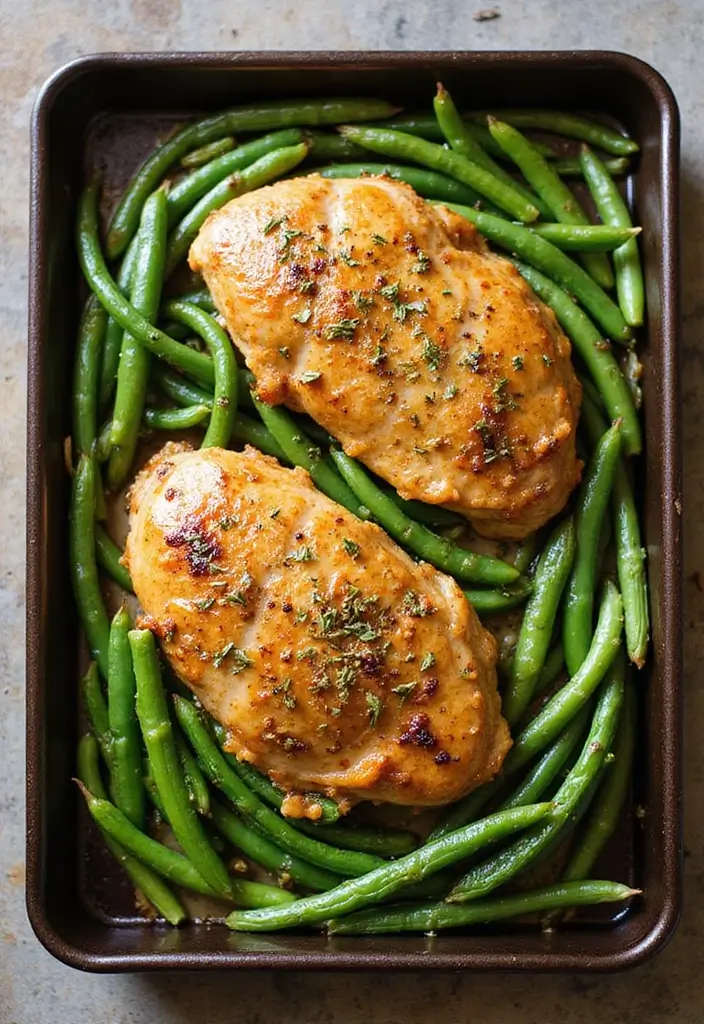 30 Sheet Pan Chicken and Veggies Recipes That Make Weeknight Dinners Easy 28 30 Sheet Pan Chicken and Veggies Recipes That Make Weeknight Dinners Easy - 27. Maple Mustard Chicken with Green Beans