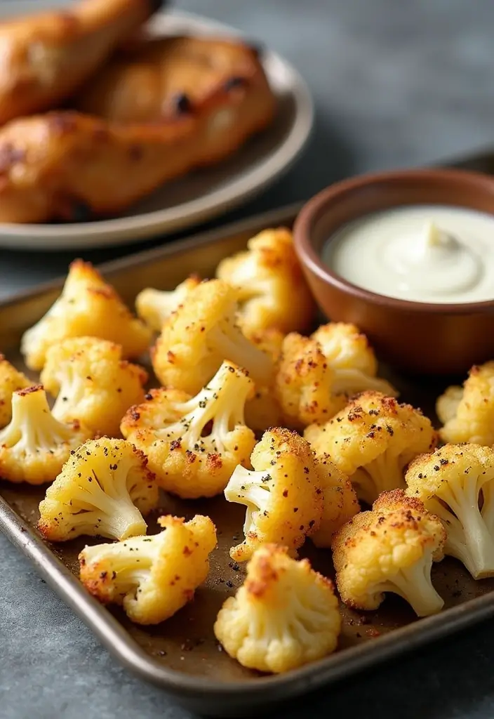 30 Sides for Smoked Chicken That Add Crunch & Color 14 30 Sides for Smoked Chicken That Add Crunch & Color - 13. Spicy Roasted Cauliflower Bites