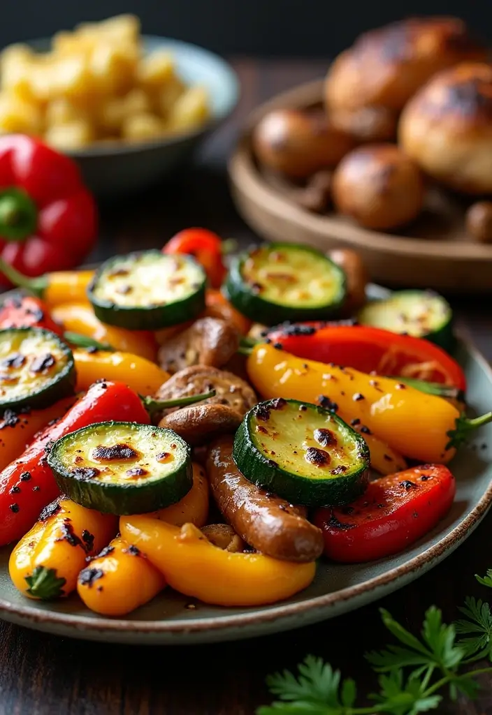 30 Sides for Smoked Chicken That Add Crunch & Color 19 30 Sides for Smoked Chicken That Add Crunch & Color - 18. Grilled Vegetable Platter