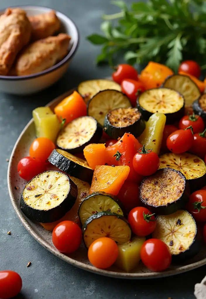 30 Sides for Smoked Chicken That Add Crunch & Color 25 30 Sides for Smoked Chicken That Add Crunch & Color - 24. Mediterranean Roasted Vegetable Medley