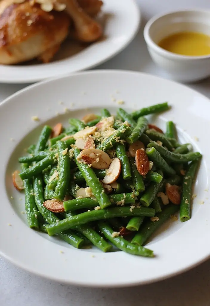 30 Sides for Smoked Chicken That Add Crunch & Color 26 30 Sides for Smoked Chicken That Add Crunch & Color - 25. Green Bean Almondine