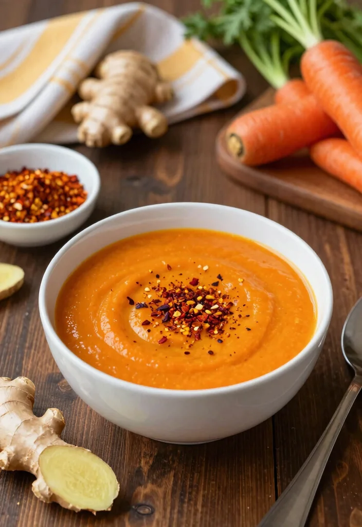 15 Carrot Soup Recipes Easy Cozy Comfort Bowls - 2. Spicy Carrot and Ginger Soup 1
