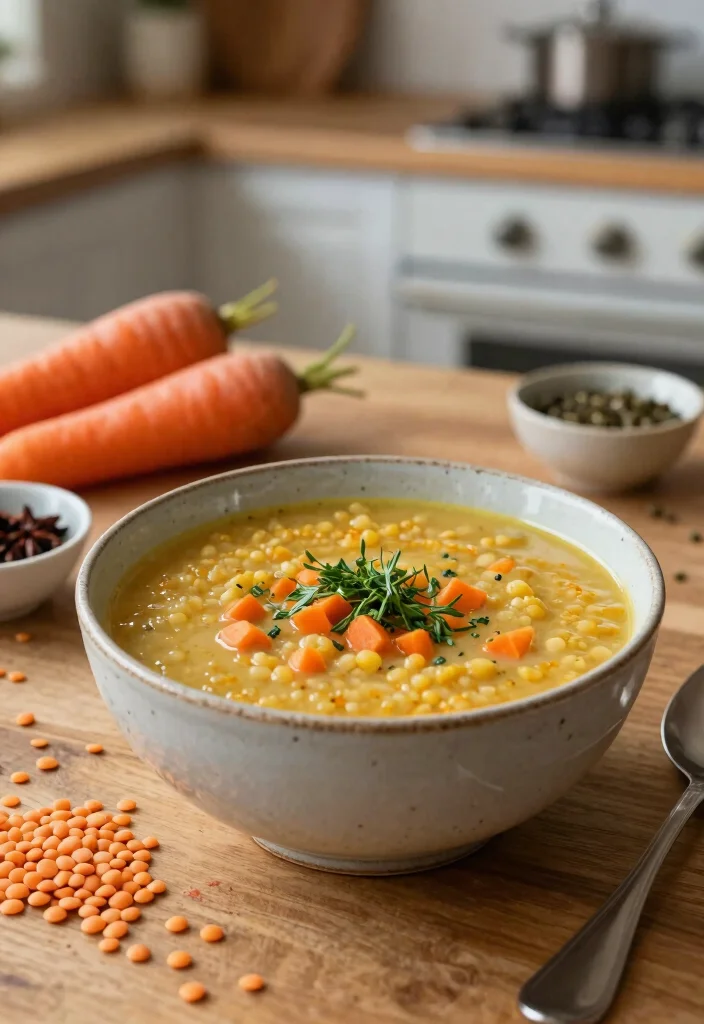 15 Carrot Soup Recipes Easy Cozy Comfort Bowls - 3. Carrot and Lentil Soup 1