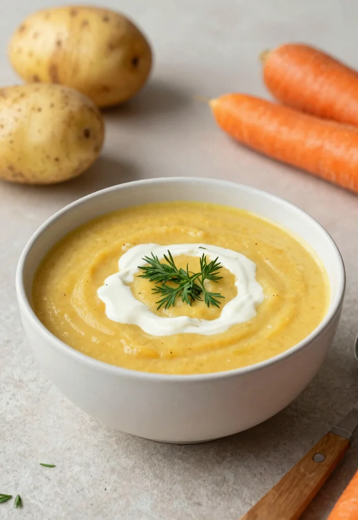 15 Carrot Soup Recipes Easy Cozy Comfort Bowls - 7. Creamy Carrot and Potato Soup 1