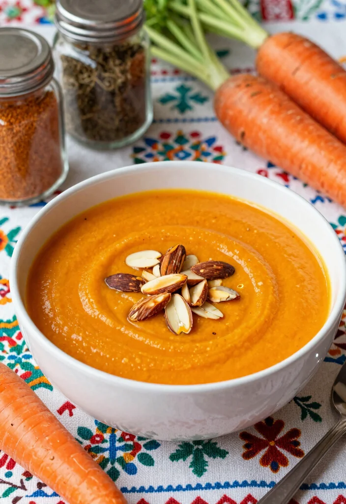 15 Carrot Soup Recipes Easy Cozy Comfort Bowls - 8. Moroccan Spiced Carrot Soup 1