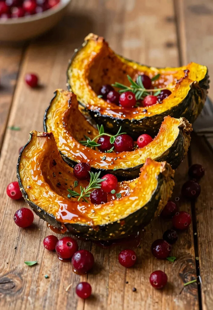 16 Baked Acorn Squash Recipes: Sweet & Savory Comfort - 9. Balsamic Roasted Acorn Squash with Cranberries 1