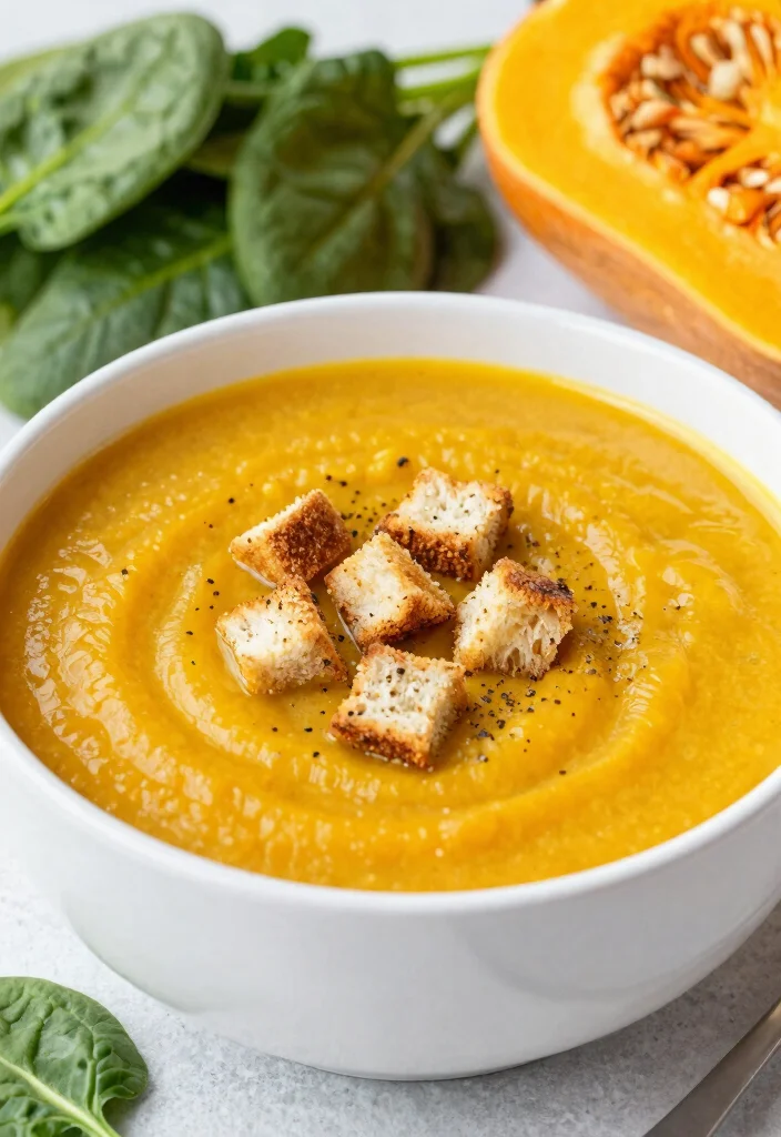 16 Butternut Squash Soup Warm Comfort Classics - 7. Butternut Squash and Spinach Soup 1