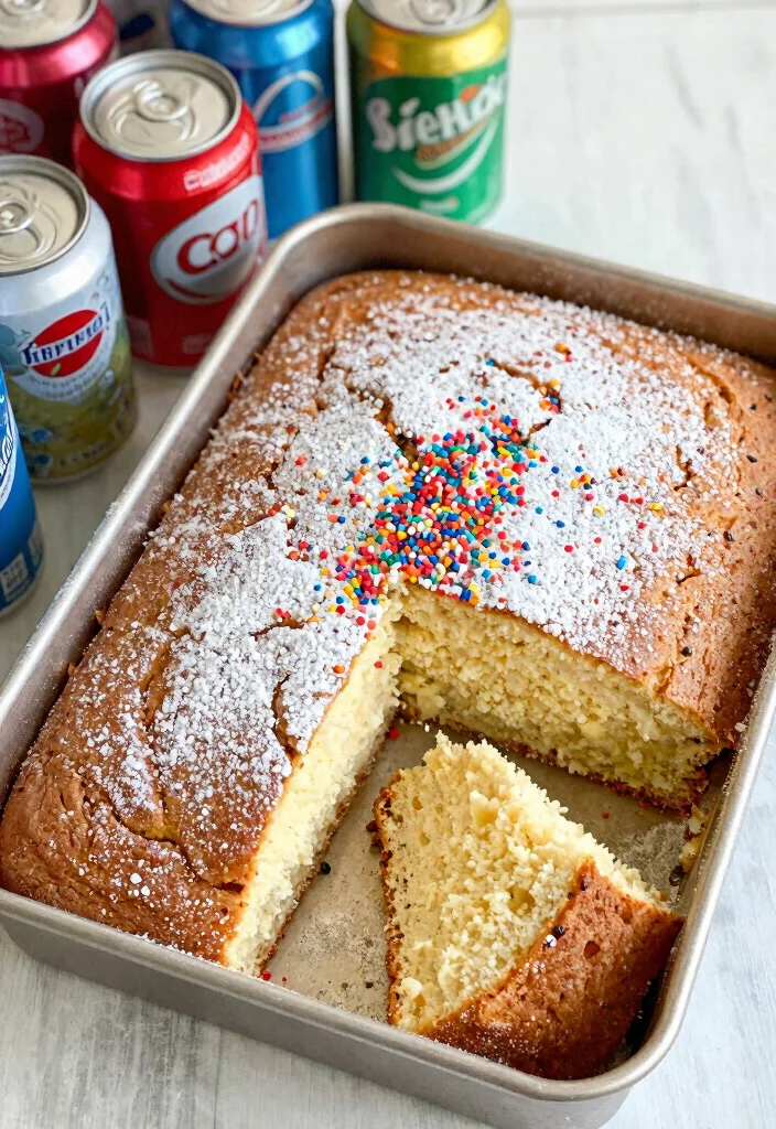 16 Cake Mix and Soda Recipes: Simple Fluffy Bakes - 1. Classic Vanilla Soda Cake 1