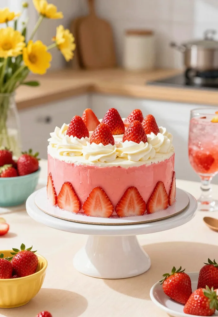 16 Cake Mix and Soda Recipes: Simple Fluffy Bakes - 3. Strawberry Fizz Cake 1