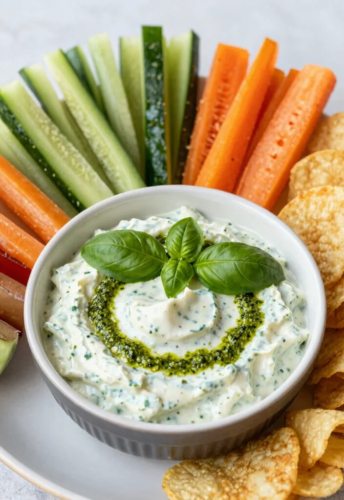 16 Chip Dip Recipes Easy Quick Party Favorites - 14. Pesto Cream Cheese Dip 1