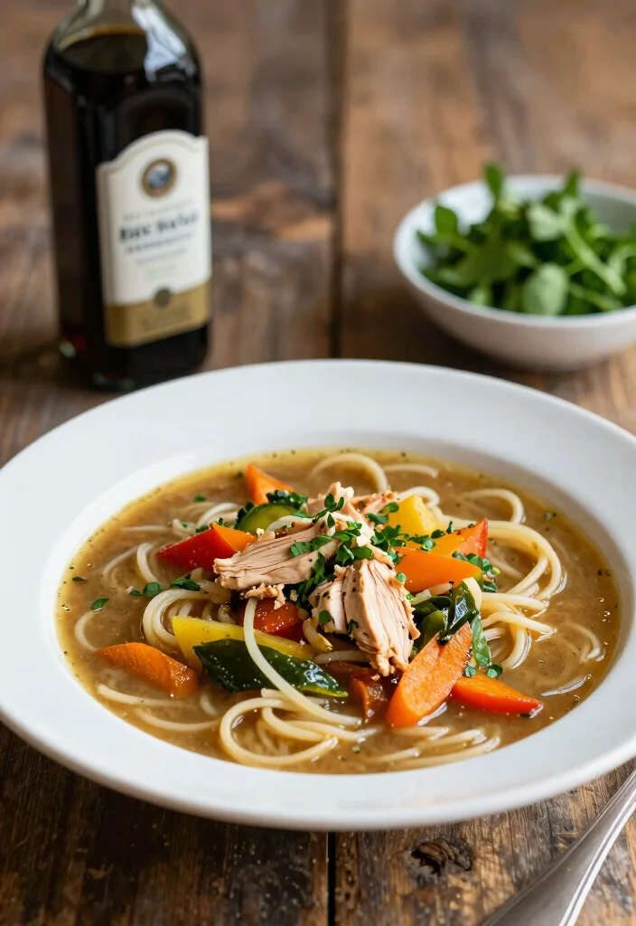 16 Crockpot Chicken Noodle Soup Recipes Cozy Comfort Bowls - 10. Balsamic Chicken Noodle Soup 1