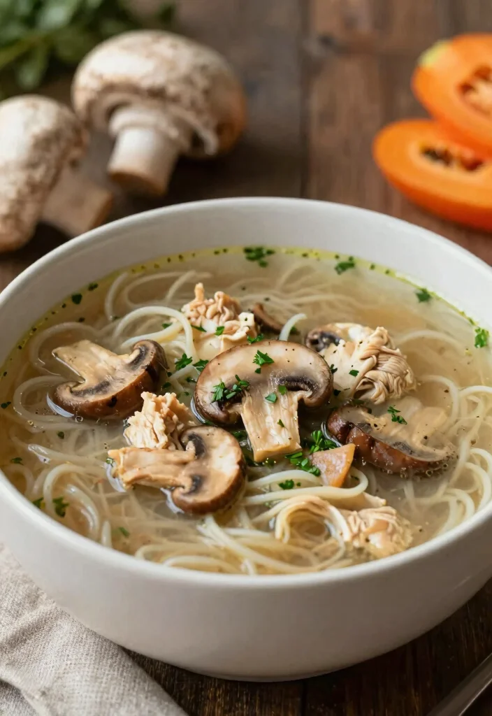 16 Crockpot Chicken Noodle Soup Recipes Cozy Comfort Bowls - 12. Mushroom Chicken Noodle Soup 1